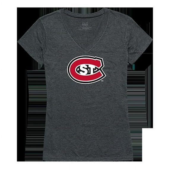 W Republic Products 521-237-E9C-04 Womens St. Cloud State University Cinder Tee, Heather Charcoal - Extra Large