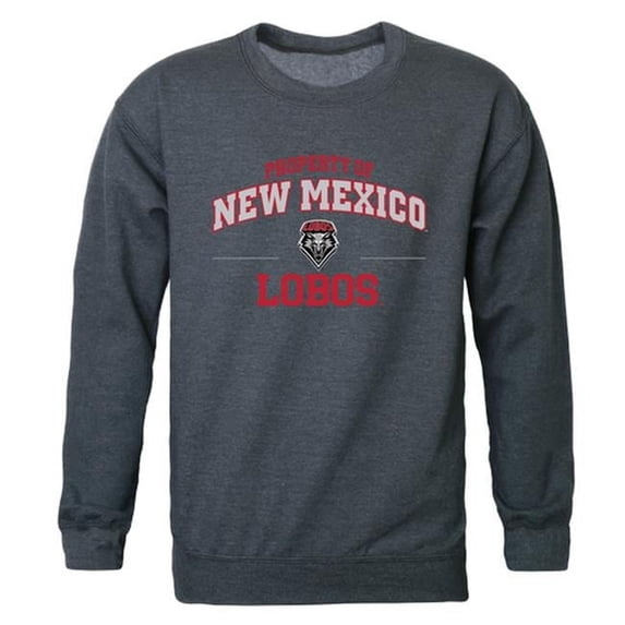 W Republic Products 545-182-HC2-04 University of New Mexico Property of Crewneck T-Shirt, Heather Charcoal - Extra Large