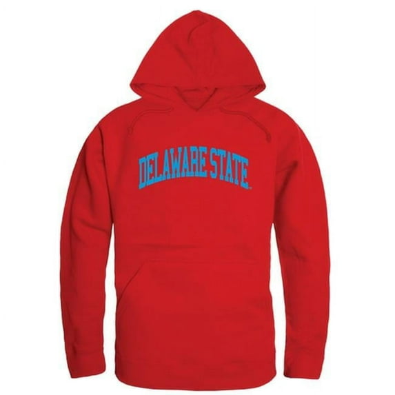 W Republic Products 547-120-RED-02 Delaware State University College Hoodie, Red - Medium