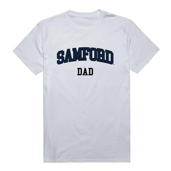 W Republic Products 548-375-WHT-03 Samford University College Dad T-Shirt, White - Large