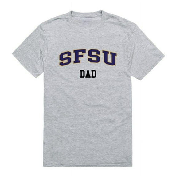 W Republic Products 548-376-HGY-03 San Francisco State University College Dad T-Shirt, Heather Grey - Large