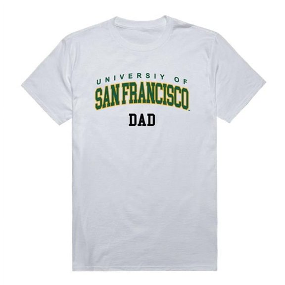W Republic Products 548-377-WHT-03 University of San Francisco College Dad T-Shirt, White - Large