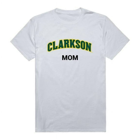 W Republic Products 549-281-WHT-04 Clarkson University College Mom T-Shirt, White - Extra Large