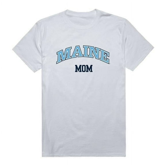 W Republic Products 549-334-WHT-02 University of Maine College Mom T-Shirt, White - Medium