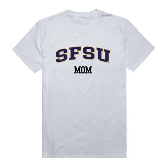 W Republic Products 549-376-WHT-05 San Francisco State University College Mom T-Shirt, White - 2XL