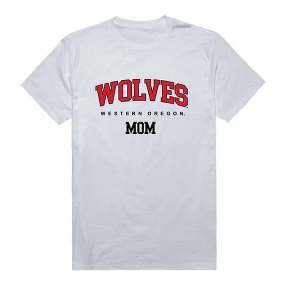 W Republic Products 549-406-WHT-02 Western Oregon University College Mom T-Shirt, White - Medium