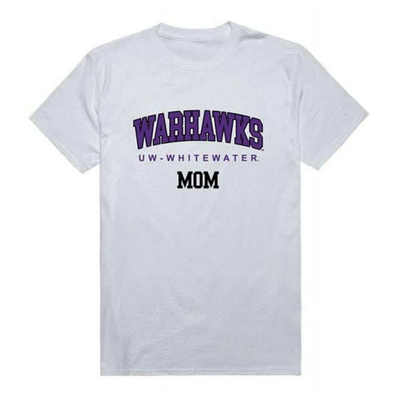 W Republic Products 549-414-WHT-05 University of Wisconsin-Whitewater College Mom T-Shirt, White - 2XL