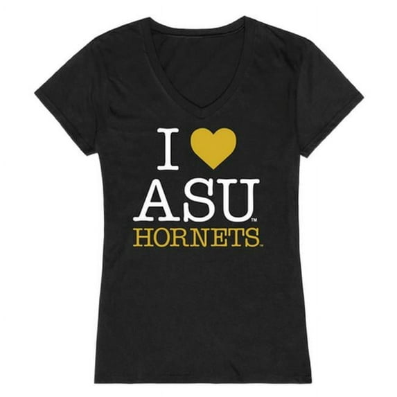 W Republic Products 550-102-BLK-01 Alabama State University I Love Women T-Shirt, Black - Small