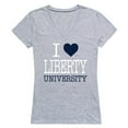 thumbnail image 1 of W Republic Products 550-129-HGY-04 Liberty University I Love Women T-Shirt, Heather Grey - Extra Large, 1 of 1
