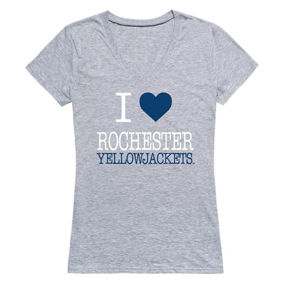 W Republic Products 550-146-HGY-05 University of Rochester I Love Women T-Shirt, Heather Grey - 2XL