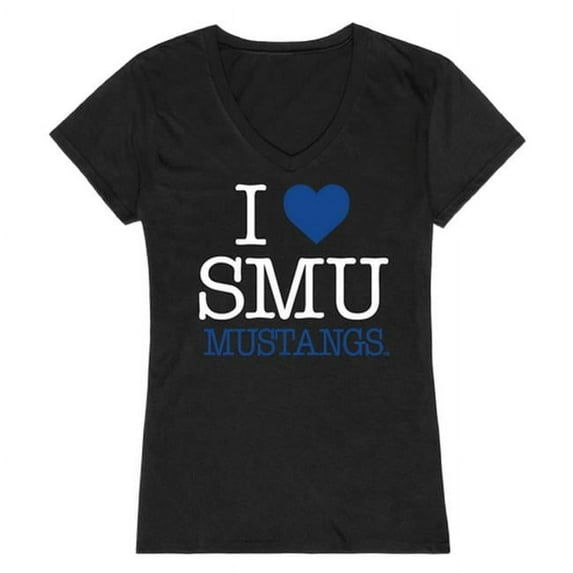 W Republic Products 550-150-BLK-03 Southern Methodist University I Love Women T-Shirt, Black - Large