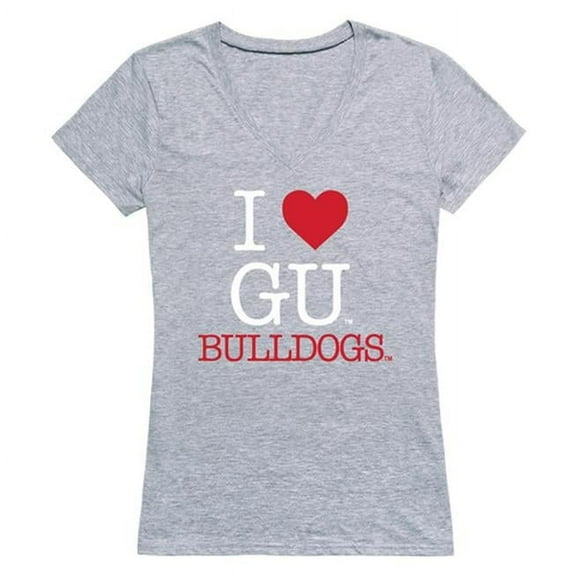 W Republic Products 550-187-HGY-04 Gonzaga University I Love Women T-Shirt, Heather Grey - Extra Large
