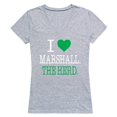 thumbnail image 1 of W Republic Products 550-190-HGY-05 Marshall University I Love Women T-Shirt, Heather Grey - 2XL, 1 of 1