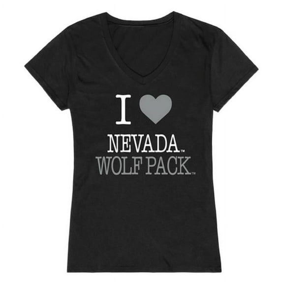 W Republic Products 550-193-BLK-01 University of Nevada, Reno I Love Women T-Shirt, Black - Small