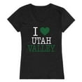 thumbnail image 1 of W Republic Products 550-210-BLK-01 Utah Valley University I Love Women T-Shirt, Black - Small, 1 of 1