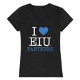 thumbnail image 1 of W Republic Products 550-216-BLK-01 Eastern Illinois University I Love Women T-Shirt, Black - Small, 1 of 1