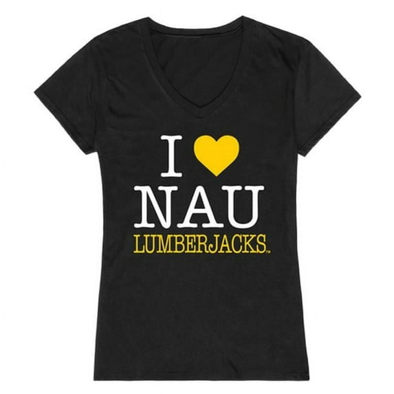 W Republic Products 550-227-BLK-05 Northern Arizona University I Love Women T-Shirt, Black - 2XL