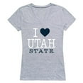 thumbnail image 1 of W Republic Products 550-250-HGY-02 Utah State University I Love Women T-Shirt, Heather Grey - Medium, 1 of 1