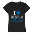 thumbnail image 1 of W Republic Products 550-274-BLK-03 University at Buffalo I Love Women T-Shirt, Black - Large, 1 of 1
