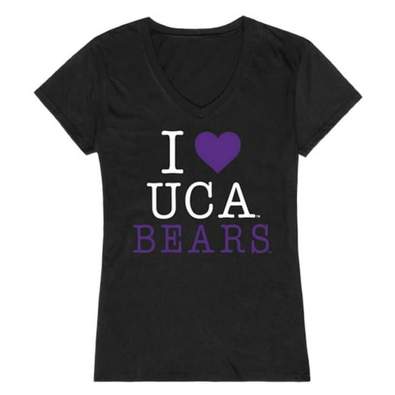 W Republic Products 550-278-BLK-03 University of Central Arkansas I Love Women T-Shirt, Black - Large