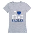 thumbnail image 1 of W Republic Products 550-298-HGY-01 Embry-Riddle Aeronautical University I Love Women T-Shirt, Heather Grey - Small, 1 of 1