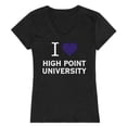 thumbnail image 1 of W Republic Products 550-311-BLK-02 High Point University I Love Women T-Shirt, Black - Medium, 1 of 1