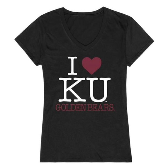 W Republic Products 550-321-BLK-05 Kutztown University I Love Women T-Shirt, Black - 2XL
