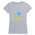 thumbnail image 1 of W Republic Products 550-329-HGY-04 Long Island University I Love Women T-Shirt, Heather Grey - Extra Large, 1 of 1