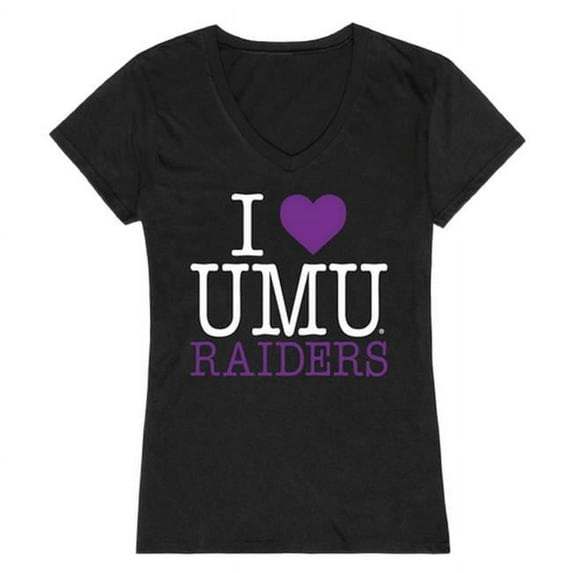 W Republic Products 550-348-BLK-03 University of Mount Union I Love Women T-Shirt, Black - Large