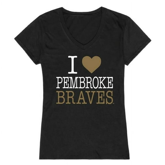 W Republic Products 550-352-BLK-01 University of North Carolina at Pembroke I Love Women T-Shirt, Black - Small