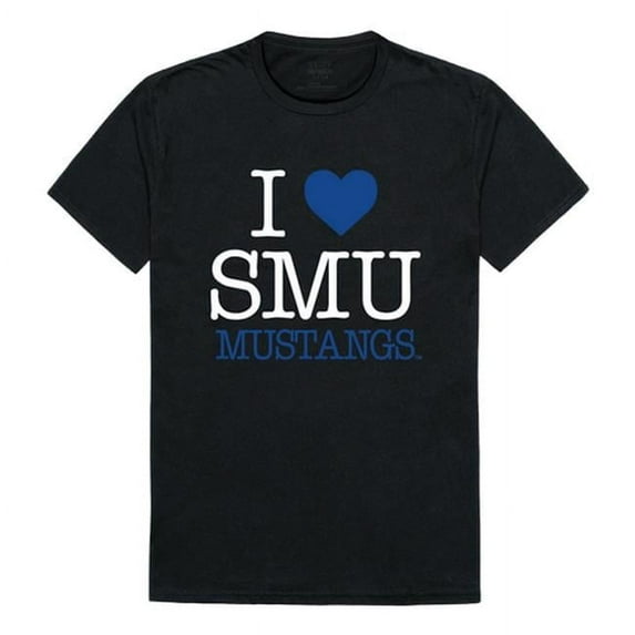 W Republic Products 551-150-BLK-04 Southern Methodist University I Love T-Shirt, Black - Extra Large