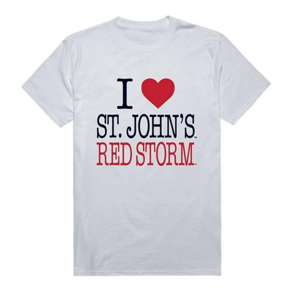 W Republic Products 551-152-WHT-04 St. Johns University I Love T-Shirt, White - Extra Large