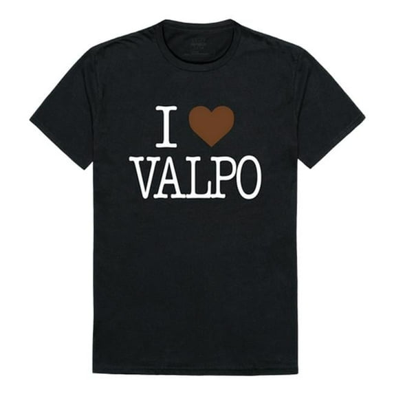 W Republic Products 551-154-BLK-03 Valparaiso University I Love T-Shirt, Black - Large