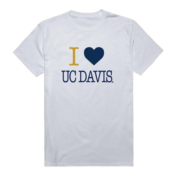 W Republic Products 551-161-WHT-05 University of California, Davis I Love T-Shirt, White - 2XL