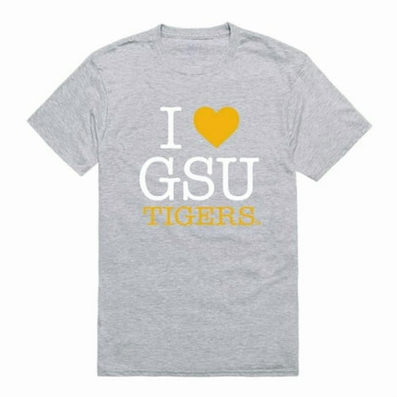 W Republic Products 551-170-HGY-05 Grambling State University I Love T-Shirt, Heather Grey - 2XL