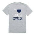 thumbnail image 1 of W Republic Products 551-172-HGY-01 Rice University I Love T-Shirt, Heather Grey - Small, 1 of 2