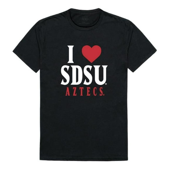 W Republic Products 551-177-BLK-02 San Diego State University I Love T-Shirt, Black - Medium