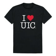 W Republic Products 551-180-BLK-01 University of Illinois Chicago I Love T-Shirt, Black - Small
