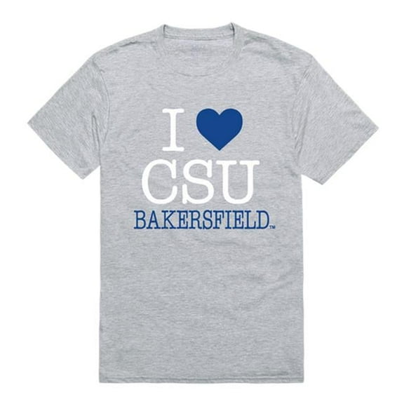 W Republic Products 551-203-HGY-02 California State University, Bakersfield I Love T-Shirt, Heather Grey - Medium