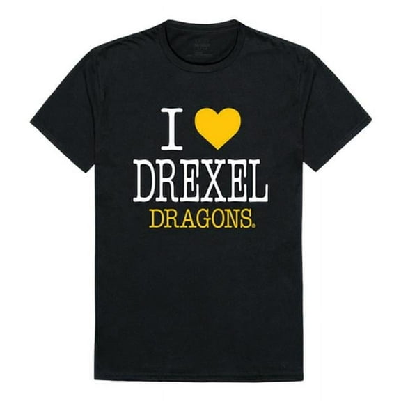 W Republic Products 551-215-BLK-04 Drexel University I Love T-Shirt, Black - Extra Large