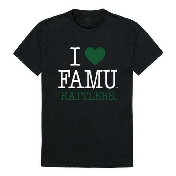 W Republic Products 551-218-BLK-01 Florida A&M University I Love T-Shirt, Black - Small
