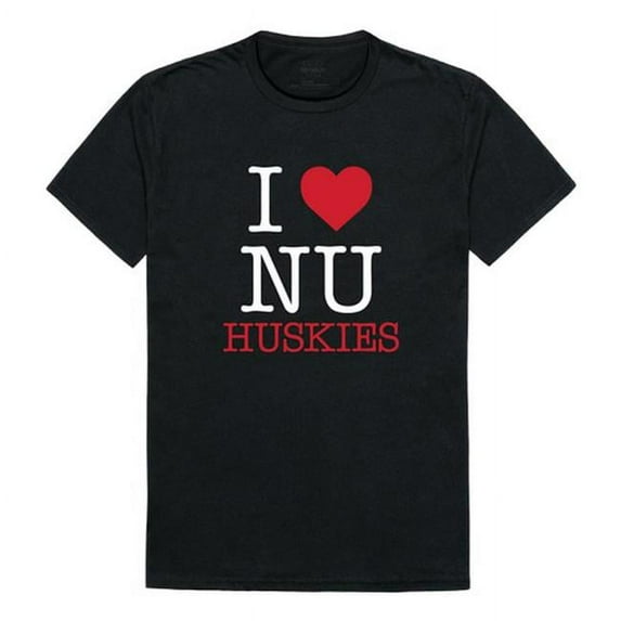 W Republic Products 551-226-BLK-04 Northeastern University I Love T-Shirt, Black - Extra Large