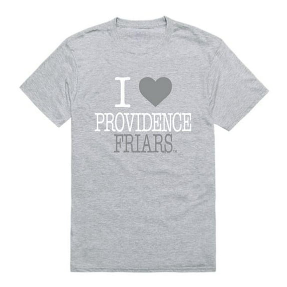 W Republic Products 551-230-HGY-02 Providence College I Love T-Shirt, Heather Grey - Medium