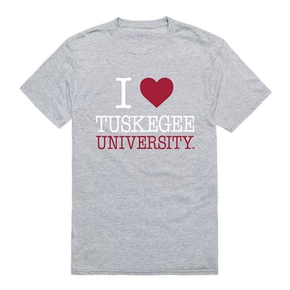 W Republic Products 551-240-HGY-02 Tuskegee University I Love T-Shirt, Heather Grey - Medium