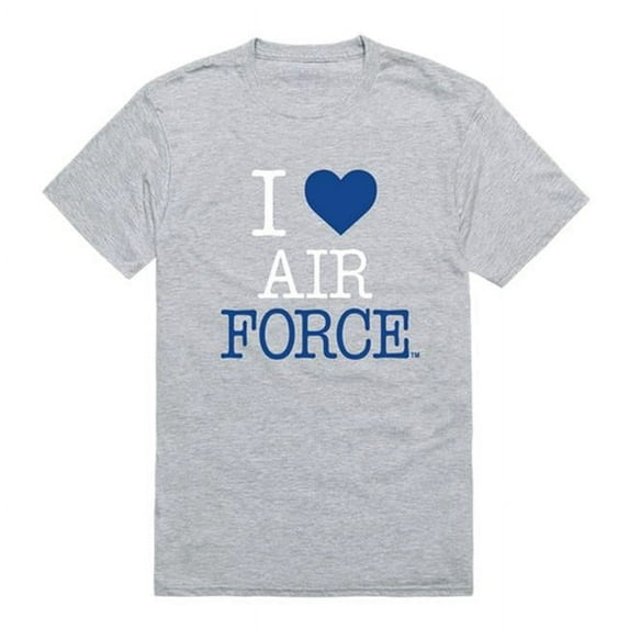W Republic Products 551-242-HGY-02 USAFA I Love T-Shirt, Heather Grey - Medium