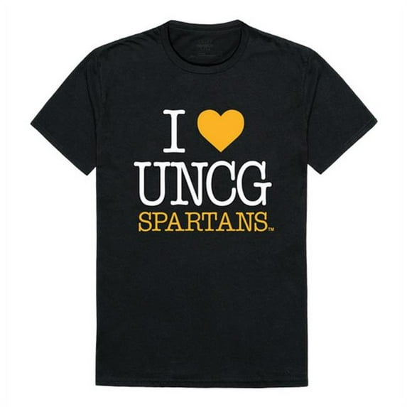 W Republic Products 551-245-BLK-03 University of North Carolina Greensboro I Love T-Shirt, Black - Large