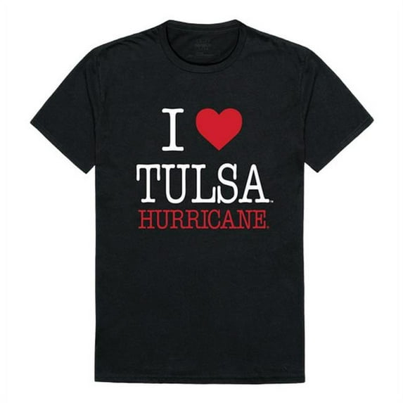 W Republic Products 551-249-BLK-04 University of Tulsa I Love T-Shirt, Black - Extra Large
