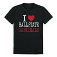 thumbnail image 1 of W Republic Products 551-264-BLK-04 Ball State University I Love T-Shirt, Black - Extra Large, 1 of 2