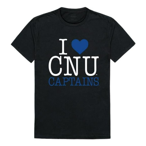 W Republic Products 551-279-BLK-01 Christopher Newport University I Love T-Shirt, Black - Small