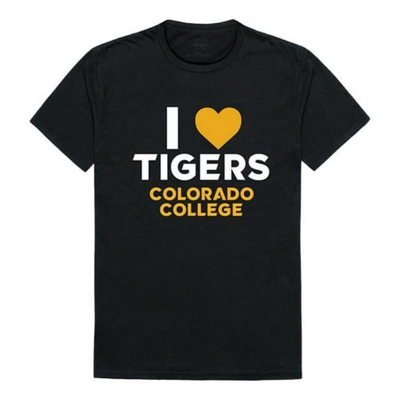 W Republic Products 551-285-BLK-04 Colorado College I Love T-Shirt, Black - Extra Large